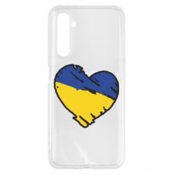 Чехол для Realme 6 Украина сердце с царапинами - PrintSalon