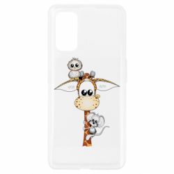 Чехол для Realme 7 Pro Giraffe Owl and Mouse - PrintSalon