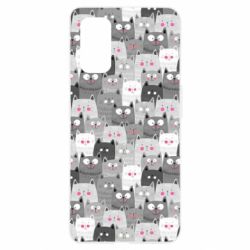 Чохол для Realme 7 Pro Gray cats pattern - PrintSalon