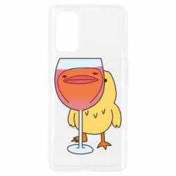 Чехол для Realme 7 Pro Качка і келих вина - PrintSalon