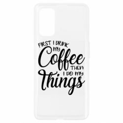 Чехол для Realme 7 Pro Сначала кофе потом дела - PrintSalon