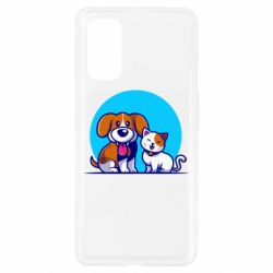 Чехол для Realme 7 Pro Собачка и котик - PrintSalon
