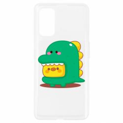 Чехол для Realme 7 Pro Уточка в костюме динозавра - PrintSalon