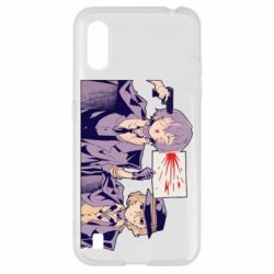 Чехол для Samsung A01/M01 Dazai and Chuuya meme