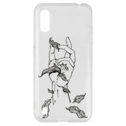 Чехол для Samsung A01/M01 Hand with leafs - PrintSalon