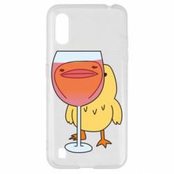 Чехол для Samsung A01/M01 Качка і келих вина