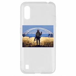 Чехол для Samsung A01/M01 Марка с Крымским мостом - PrintSalon