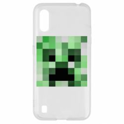Чехол для Samsung A01/M01 Minecraft minimalist Creeper - PrintSalon