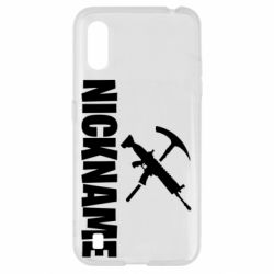 Чехол для Samsung A01/M01 Nickname fortnite weapons - PrintSalon