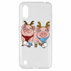 Чехол для Samsung A01/M01 Pigs - PrintSalon