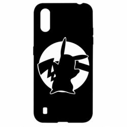 Чехол для Samsung A01/M01 Pikachu silhouette - PrintSalon