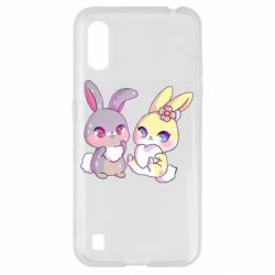 Чехол для Samsung A01/M01 Rabbits In Love
