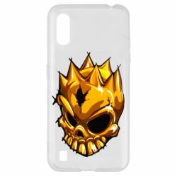 Чехол для Samsung A01/M01 Standoff - Gold Skull - PrintSalon