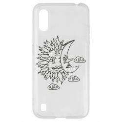 Чехол для Samsung A01/M01 Sun and Moon faces - PrintSalon