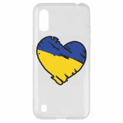Чехол для Samsung A01/M01 Украина сердце с царапинами - PrintSalon