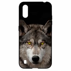 Чохол для Samsung A01 / M01 Wolf with yellow eyes - PrintSalon