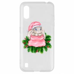 Чехол для Samsung A01/M01 Заяц Новогодний - PrintSalon