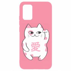 Чехол для Samsung A02s/M02s Cat and hieroglyphs - PrintSalon