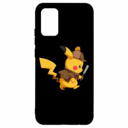 Чехол для Samsung A02s/M02s Cute Detective Pikachu - PrintSalon