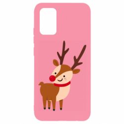 Чехол для Samsung A02s/M02s Deer with red nose - PrintSalon
