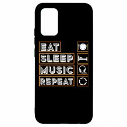 Чехол для Samsung A02s/M02s Eat sleep dj repeat. - PrintSalon