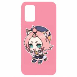Чехол для Samsung A02s/M02s Genshin Impact chibi Diona - PrintSalon