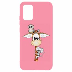 Чехол для Samsung A02s/M02s Giraffe Owl and Mouse - PrintSalon