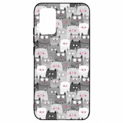 Чохол для Samsung A02s/M02s Gray cats pattern - PrintSalon