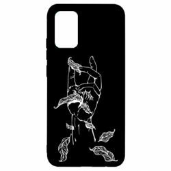 Чехол для Samsung A02s/M02s Hand with leafs - PrintSalon