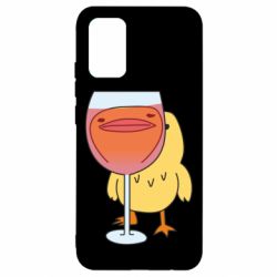 Чехол для Samsung A02s/M02s Качка і келих вина - PrintSalon