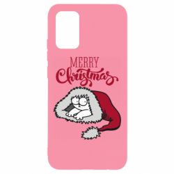 Чехол для Samsung A02s/M02s Кот саймона рождество - PrintSalon
