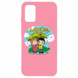 Чехол для Samsung A02s/M02s Love is ... in the rain - PrintSalon