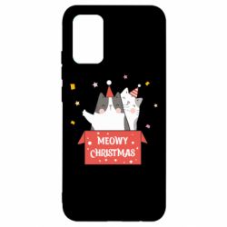 Чехол для Samsung A02s/M02s Meowy Christmas ( present box ) - PrintSalon