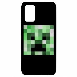 Чехол для Samsung A02s/M02s Minecraft minimalist Creeper - PrintSalon