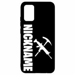 Чехол для Samsung A02s/M02s Nickname fortnite weapons - PrintSalon