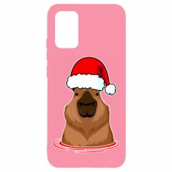 Чехол для Samsung A02s/M02s Новогодняя капибара - PrintSalon