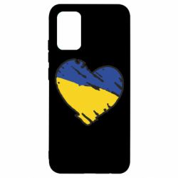 Чехол для Samsung A02s/M02s Украина сердце с царапинами - PrintSalon