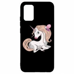 Чехол для Samsung A02s/M02s Unicorn with bow tie - PrintSalon