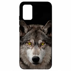 Чохол для Samsung A02s/M02s Wolf with yellow eyes - PrintSalon