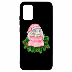 Чехол для Samsung A02s/M02s Заяц Новогодний - PrintSalon