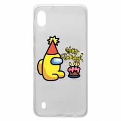 Чохол для Samsung A10 Among Us Happy Birthday - PrintSalon