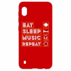Чехол для Samsung A10 Eat sleep dj repeat.