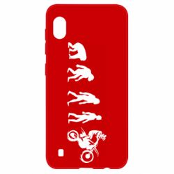 Чехол для Samsung A10 Эволюция мотоциклиста - PrintSalon
