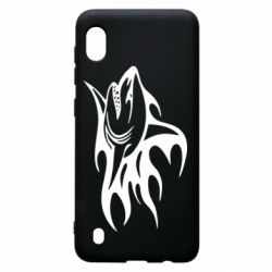 Чехол для Samsung A10 Flaming shark - PrintSalon