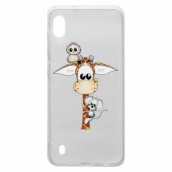 Чехол для Samsung A10 Giraffe Owl and Mouse - PrintSalon