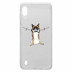 Чехол для Samsung A10 Grumpy Cat On The Rope - PrintSalon