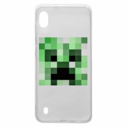 Чехол для Samsung A10 Minecraft minimalist Creeper - PrintSalon