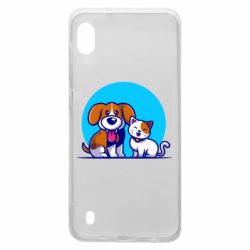 Чехол для Samsung A10 Собачка и котик - PrintSalon