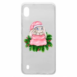 Чехол для Samsung A10 Заяц Новогодний - PrintSalon