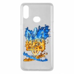 Чехол для Samsung A10s Горящий гербу Украины - PrintSalon